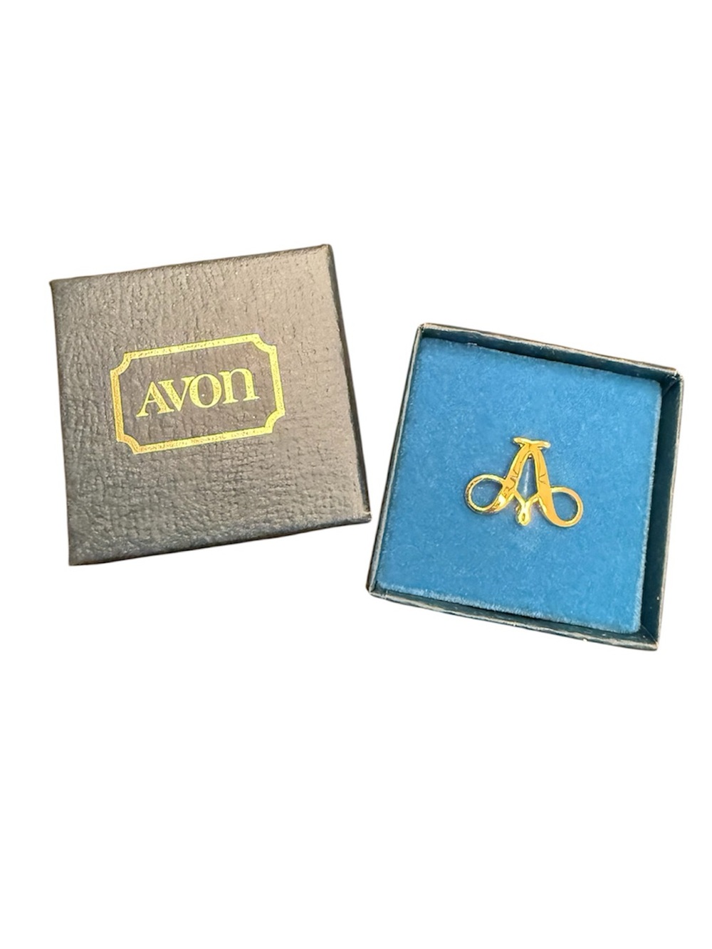 AVON Pin Vintage 1976 Representatives Award Pin Gold "A" Pin Brooch